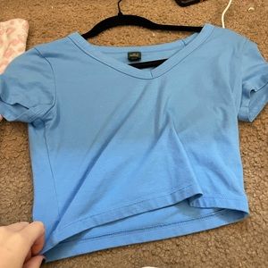 blue crop top